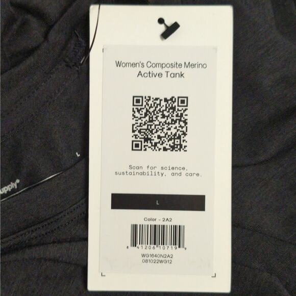 NWT Ministry of Supply Black Composite Merino Active Tank Sleeveless Crew Size L - Picture 6 of 7